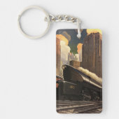 ヴィンテージシティT1 Duplex Train on Railroad キーホルダー (正面)