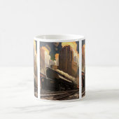 ヴィンテージシティT1 Duplex Train on Railroad コーヒーマグカップ (中央)