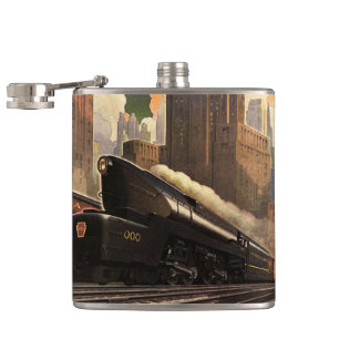 ヴィンテージシティT1 Duplex Train on Railroad フラスク