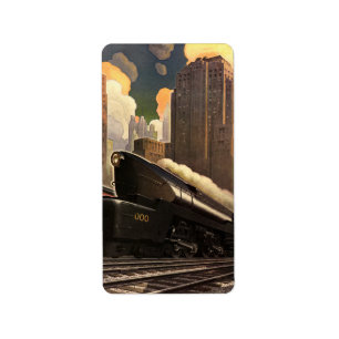 ヴィンテージシティT1 Duplex Train on Railroad ラベル