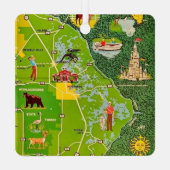 ヴィンテージシトラスカウンティフロリダマップオーナメント メタルオーナメント (裏面)