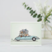 ヴィンテージシトロエンDS ポストカード (スタンド正面)