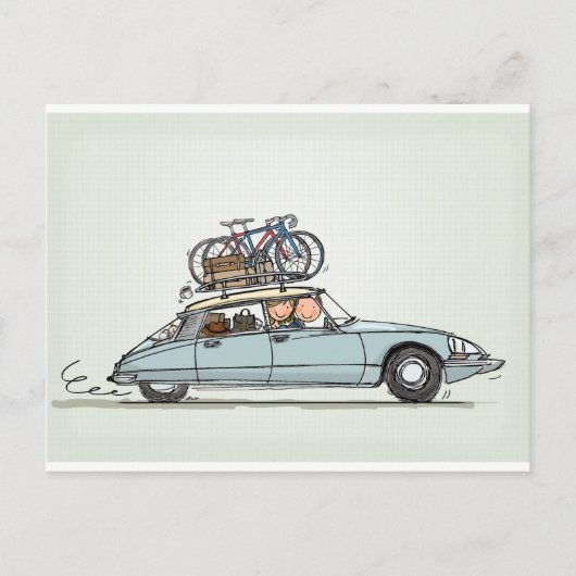 ヴィンテージシトロエンDS ポストカード (正面)