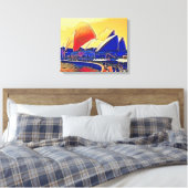 ヴィンテージシドニーオペラハウス（オーストラリア） キャンバスプリント (インサイチュ (寝室))