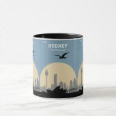 ヴィンテージシドニー:オーストラリア旅行ポスター マグカップ (中央)