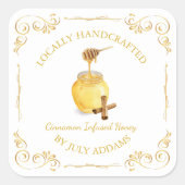 ヴィンテージシナモン注入ハニースクエアラベル スクエアシール (正面)