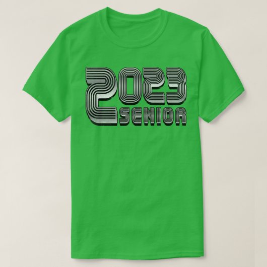 ヴィンテージシニア2023シルバー文字 Tシャツ (デザイン正面)
