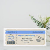 ヴィンテージシネマチケット誕生日招待状 招待状 (スタンド正面)