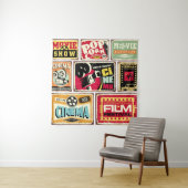 ヴィンテージシネマtinシンボルや象徴コレクション映画業界 タペストリー (インサイチュ)