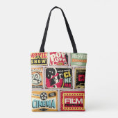 ヴィンテージシネマtinシンボルや象徴コレクション映画業界 トートバッグ (裏面)