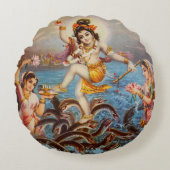 ヴィンテージシバ・インド枕 ラウンドクッション (正面)