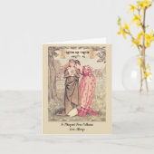 ヴィンテージシビクトリアンスター誕生日センティメンアル カード (黄色い花)