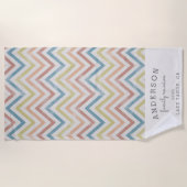 ヴィンテージシブロン系懇親会 パーソナライズされた ビーチタオル (正面)