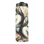 ヴィンテージシベリアハスキーイラストレーション タンブラー (正面)