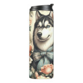 ヴィンテージシベリアハスキーイラストレーション タンブラー (回転左)