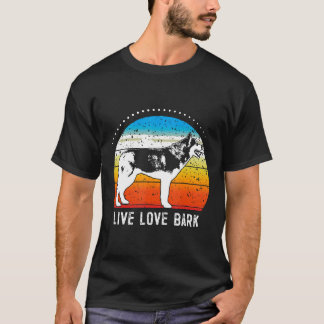 ヴィンテージシベリアハスキー少年ガールズアダルトギフト Tシャツ
