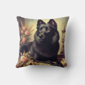 ヴィンテージシペル絵画ク犬 クッション (裏面)