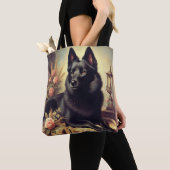 ヴィンテージシペル絵画ク犬 トートバッグ (クローズアップ)