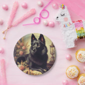 ヴィンテージシペル絵画ク犬 ペーパープレート (パーティー)