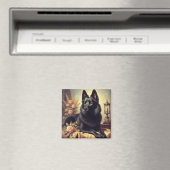 ヴィンテージシペル絵画ク犬 マグネット (インサイチュ (食洗機))