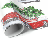 ヴィンテージシボイとクリスマスツリーホリデイ ラッピングペーパー (ロールコーナー)