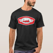 ヴィンテージシャスタカンパートレーラーティー – 赤/白 Tシャツ (正面)