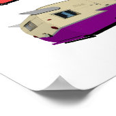 ヴィンテージシャスタトレーラーポップ・アートのアートポスター ポスター (角)