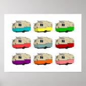 ヴィンテージシャスタトレーラーポップ・アートのアートポスター ポスター (正面)