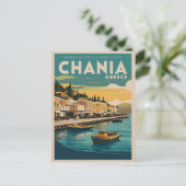 ヴィンテージシャニアGreeceビーチギフトお土産 ポストカード (スタンド正面)