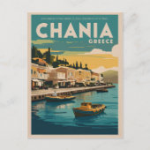 ヴィンテージシャニアGreeceビーチギフトお土産 ポストカード (正面)