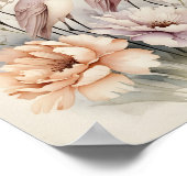 ヴィンテージシャビーなシックな鳥の開花ウォールアート ポスター (角)