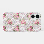 ヴィンテージシャビーな花々 iPhone 16ケース (裏面横)