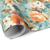 ヴィンテージシャビーエレガントシック春フローラ ラッピングペーパー (ロールコーナー)