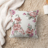 ヴィンテージシャビーガーリービー花 クッション (ブランケット)