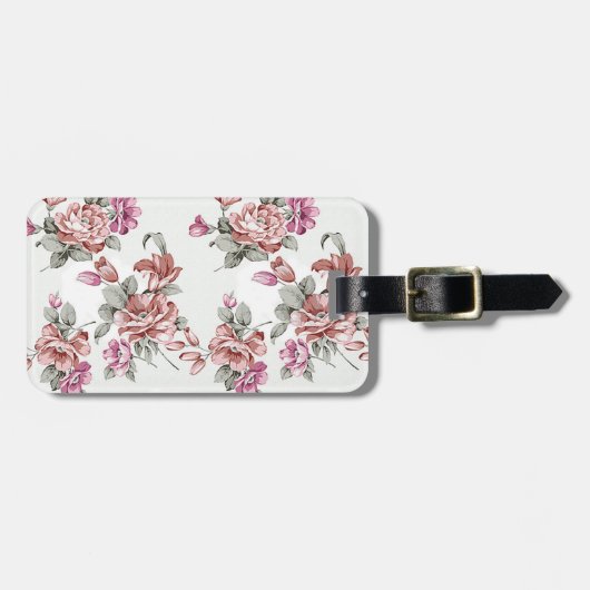 ヴィンテージシャビーガーリービー花 ラゲッジタグ (正面横)