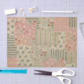 ヴィンテージシャビーシックさくらんぼフローラコラージュ 薄葉紙 (クラフト)