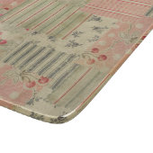 ヴィンテージシャビーシックさくらんぼフローラデクページ カッティングボード (角)