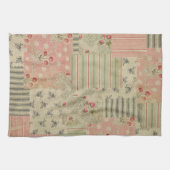 ヴィンテージシャビーシックさくらんぼフローラデクページ キッチンタオル (横)