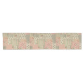 ヴィンテージシャビーシックさくらんぼフローラデクページ ショートテーブルランナー (横)