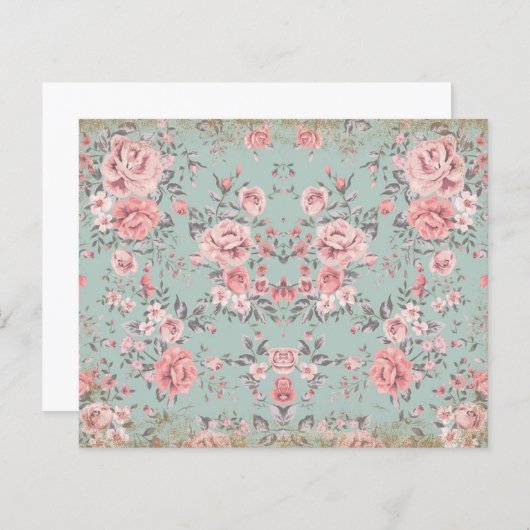 ヴィンテージシャビーシックなスクラップブック紙 (正面/裏面)