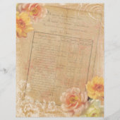 ヴィンテージシャビーシックなスクラップブック紙 (正面)