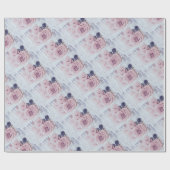 ヴィンテージシャビーシックなダスキピンクローズ ラッピングペーパー (フラット)