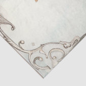 ヴィンテージシャビーシックなパステルグリーン桃の赤面ボウ 薄葉紙 (詳細)