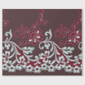ヴィンテージシャビーシックなレース ラッピングペーパー (フラット)
