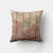 ヴィンテージシャビーシックエレガントカントリーワインバラ クッション (裏面)