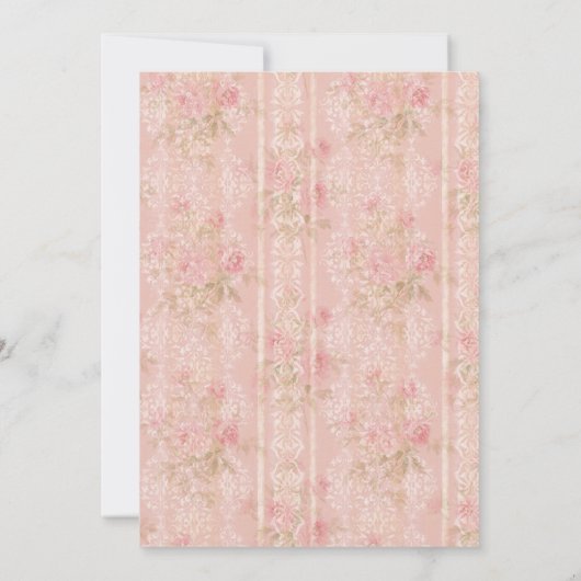 ヴィンテージシャビーシックバプテスマ招待状 招待状 (裏面)