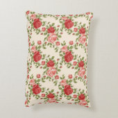 ヴィンテージシャビーシックバラパターン アクセントクッション (裏面(縦))