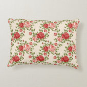 ヴィンテージシャビーシックバラパターン アクセントクッション (裏面)