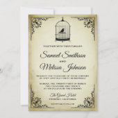 ヴィンテージシャビーシックバーケージ結婚式招待状 招待状 (正面)