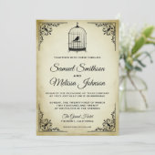 ヴィンテージシャビーシックバーケージ結婚式招待状 招待状 (スタンド正面)